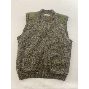 L.L. Bean Men's Size XL Long Vintage Wool Blend Multicolor Full Zip Sherpa Vest